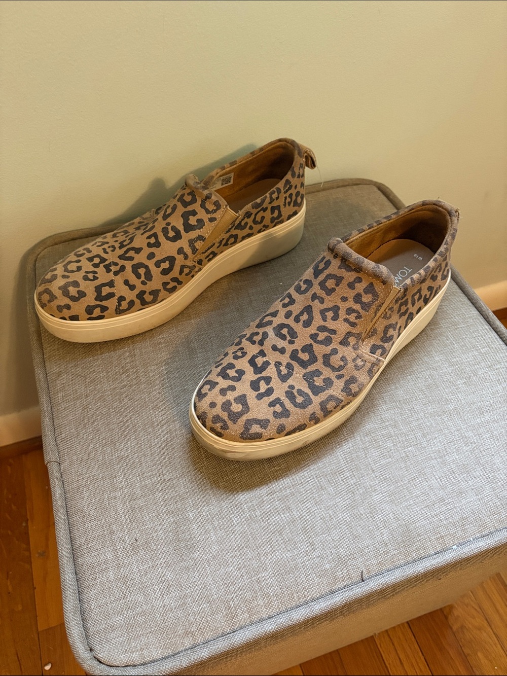 Toms Slip-On Loafers in Leopard Print Brown and Black